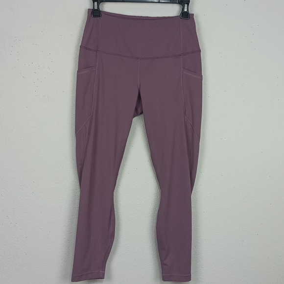 Yogalicious Lux Womens Purple Leggings / Pockets / Tummy Control sz M - Picture 6 of 7